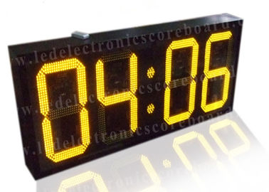 20 인치 노란 색깔 상업적인 디지털 시계, 지도된 전시 시계 88/88 체재
