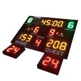 24 초 슛 사이의 시간을 재는 시계를 가진 실내 사용 체육관 디지털 방식으로 농구 득점판