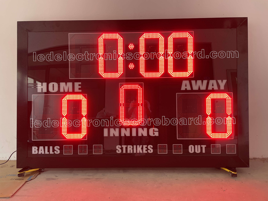 빨간 리드된 컬러 야구 득점게시판은 무료 로고 프린팅을 포함했습니다
